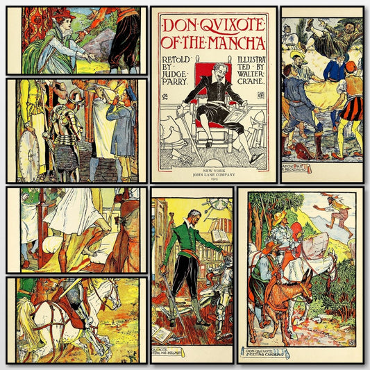 Don Quixote 1919 - Walter Crane - 12 images | A snapshot of some of the images