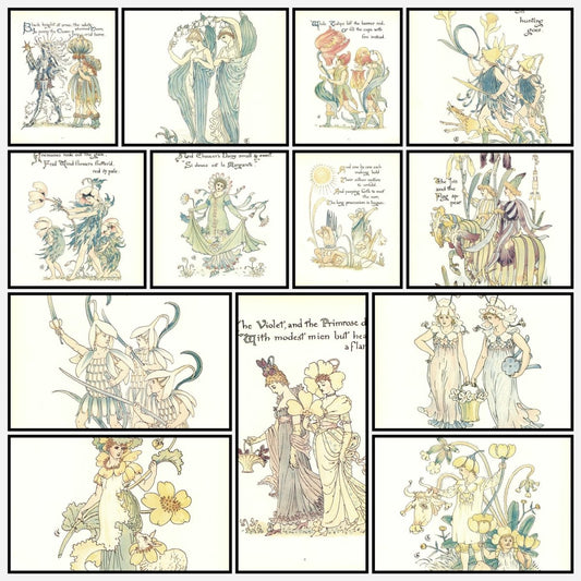 Flora's Feast 1889 - Walter Crane - 40 images | A snapshot of some of the images