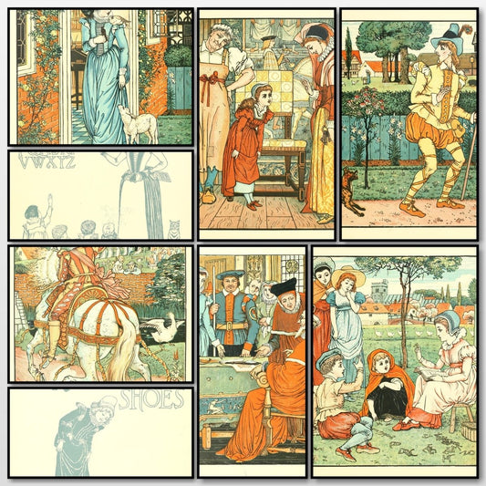 Goody Two Shoes 1900 - Walter Crane - 9 images | A snapshot of some of the images