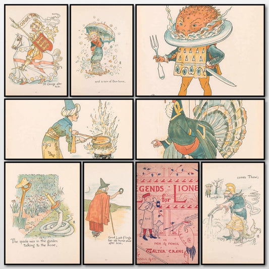 Legends for Lionel 1887 - Walter Crane - 41 images | A snapshot of some of the images