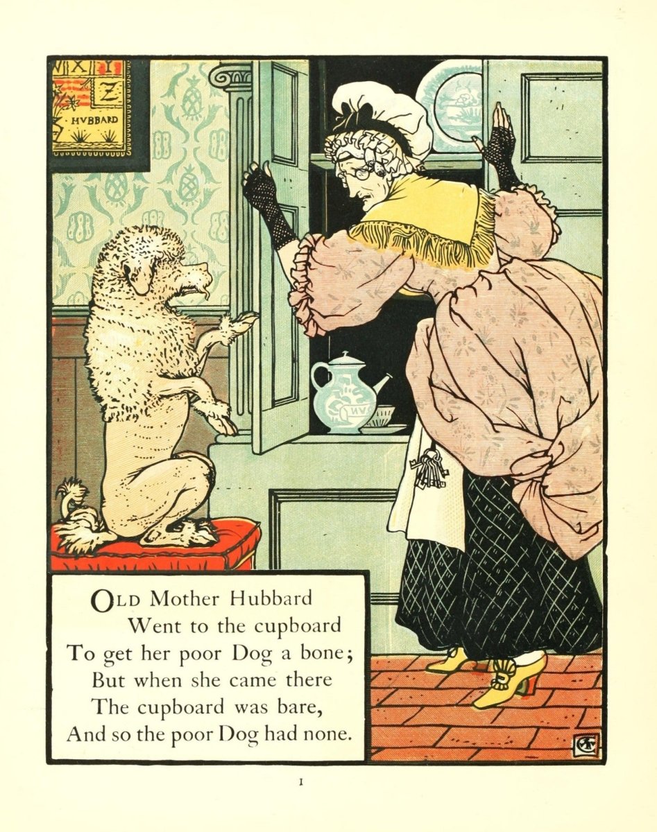 Mother Hubbard 1897 - Walter Crane - 9 images | Dimensions 2300 x 2915 pixels