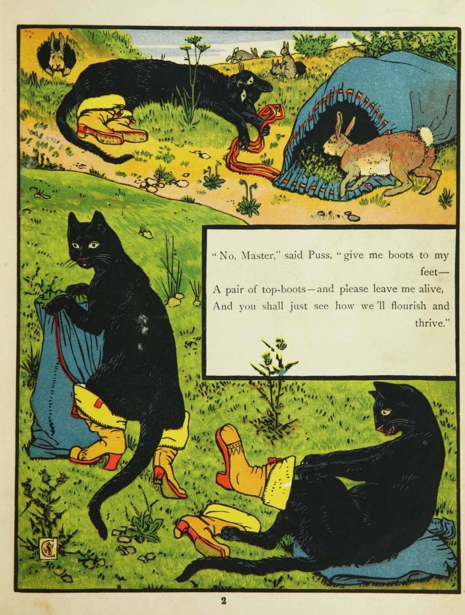 Puss in Boots 1900 - Walter Crane - 11 images | Dimensions 5445 x 7194 pixels