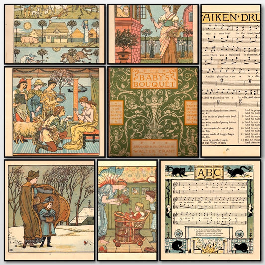 The Baby's Bouquet 1878 - Walter Crane - 60 images | A snapshot of some of the images