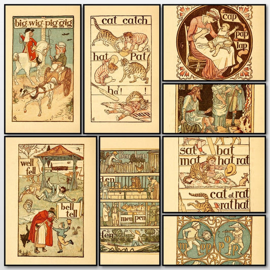 The Golden Primer 1884 - Walter Crane - 28 images | A snapshot of some of the images