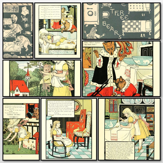 The Three Bears, 1896 - Walter Crane - 11 images | A snapshot of some of the images
