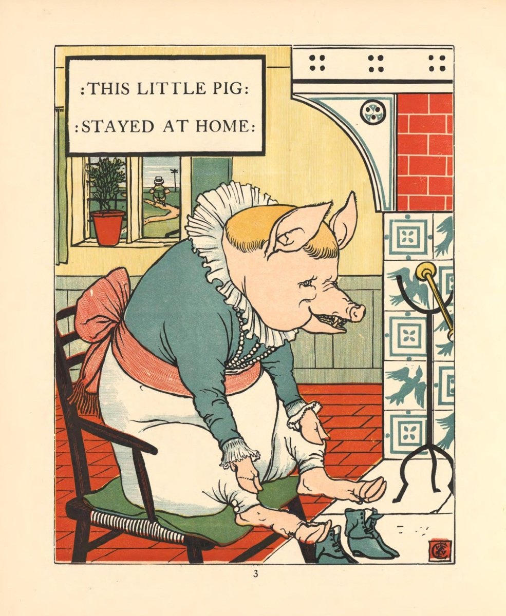 This Little Pig 1870 - Walter Crane - 10 images | Dimensions 4725 x 5760 pixels
