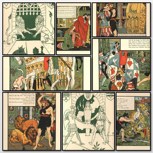 Valentine & Orson 1900 - Walter Crane - 11 images | A snapshot of some of the images
