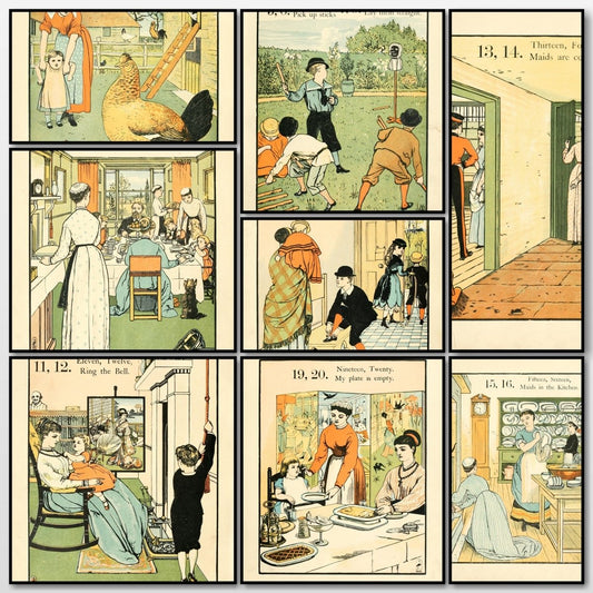 1 2 Buckle my Shoe 1869 - Walter Crane - 8 images | A snapshot of the images