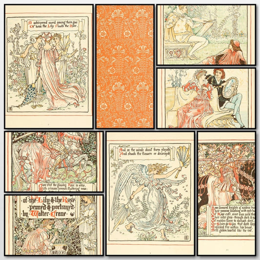 Queen Summer 1891 - Walter Crane - 42 images | A snapshot of some of the images