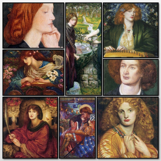 Dante Gabriel Rossetti Public Domain Images to Download | A snapshot of some of the images