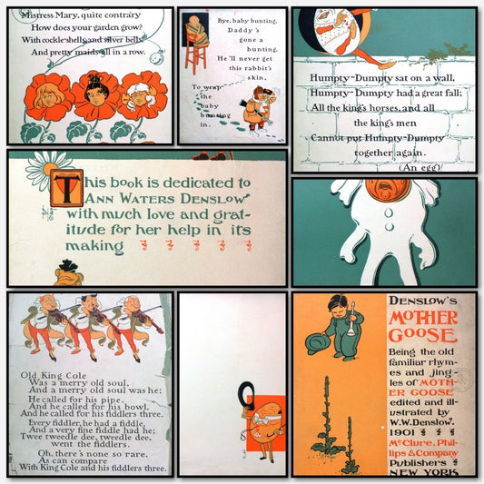 Mother Goose 1901 - William W. Denslow - 97 images | A snapshot of some of the images
