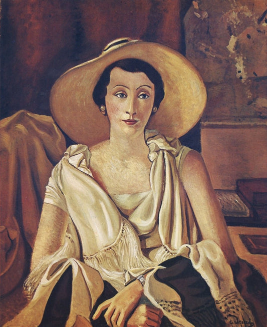 André Derain - Mme Paul Guillaume with a Big Hat 1929 | Dimensions 4608 x 5643 pixels
