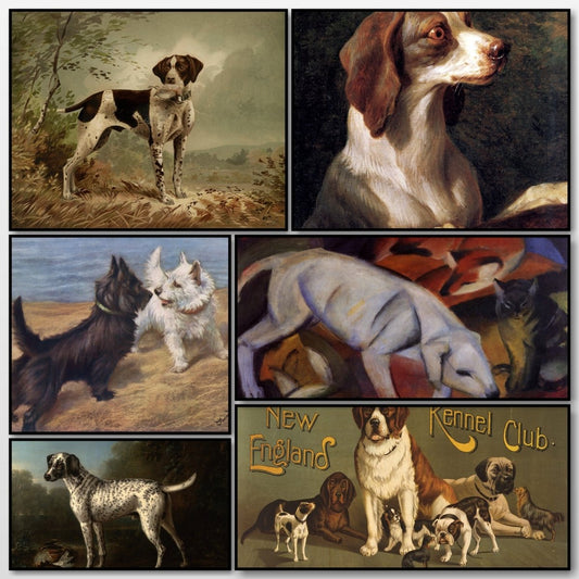 Dogs in Art - 106 Vintage Images | A snapshot of some of the images