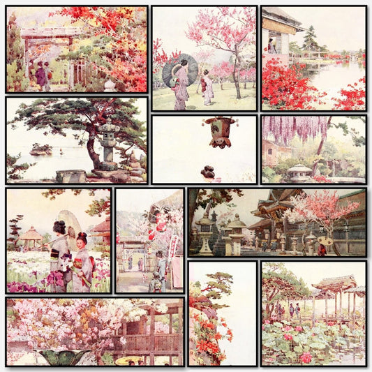Flowers & Gardens of Japan 1908 - Ella Du Cane - 50 images | A snapshot of some of the images