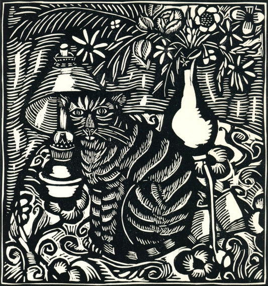 Raoul Dufy - The Cat (from Apollinaire's The Bestiary) | Dimensions 5010 x 5349 pixels