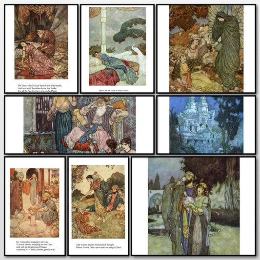 Rubaiyat of Omar Khayyam 1909 - Edmund Dulac - 16 images | A snapshot of some of the images