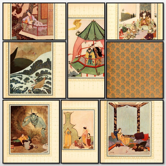 Sinbad the Sailor 1914 - Edmund Dulac - 15 images | A snapshot of some of the images