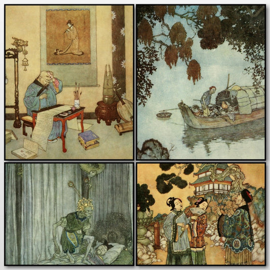 The Nightingale 1900 - Edmund Dulac - 4 images | A snapshot of the images