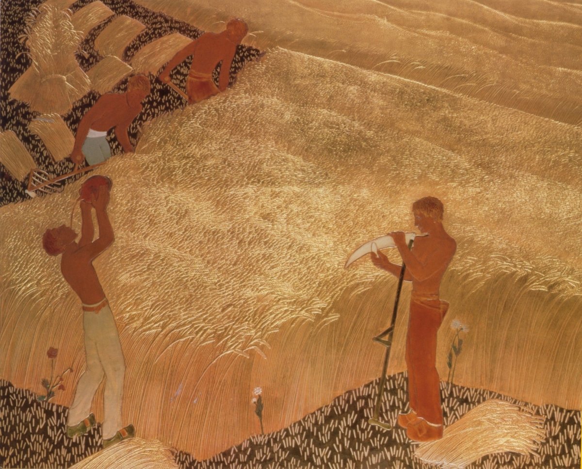 Jean Dunand (1877-1942) - La Moisson (The Harvest) c.1935 | Dimensions 5048 x 4880 pixels