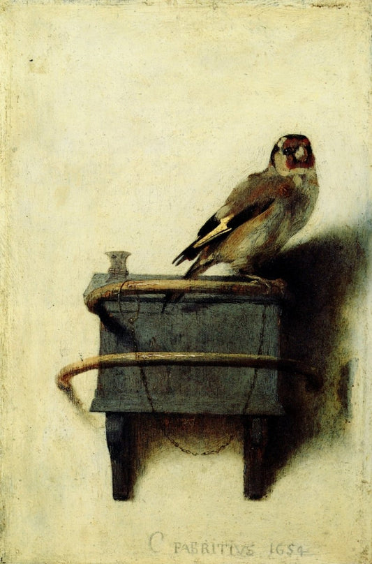 Carel Fabritius (1622-1654) - The Goldfinch 1654 | Dimensions 3632 x 5504 pixels