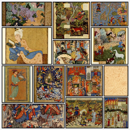 Persian Painting images from a 1947 book - 13 images | A snapshot of the images