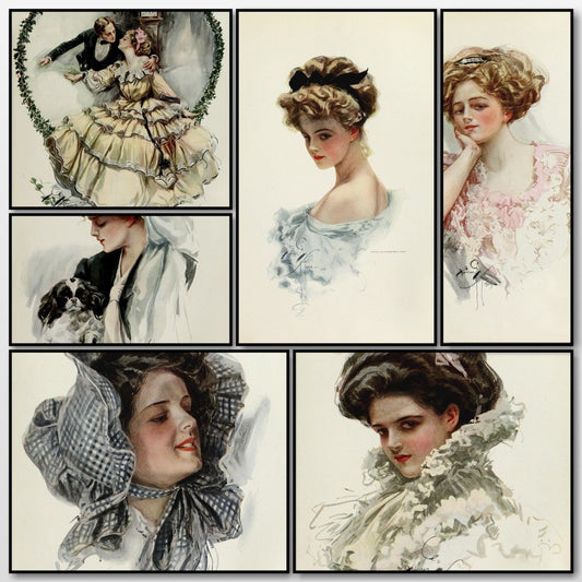 American Beauties 1909 - Harrison Fisher - 21 images | A snapshot of some of the images