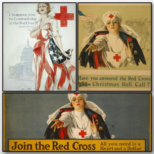Red Cross Posters 1918 - Harrison Fisher - 3 images | A snapshot of the images