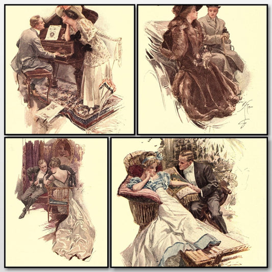 The Butterfly Man, 1910 - Harrison Fisher - 4 images | A snapshot of the images