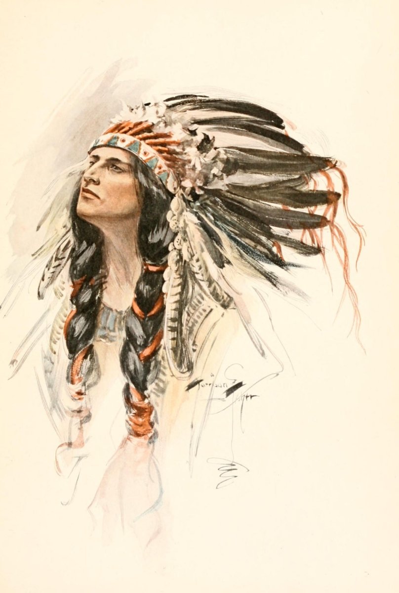 The Song of Hiawatha 1906 - Harrison Fisher - 16 images | Dimensions 1799 x 2672 pixels