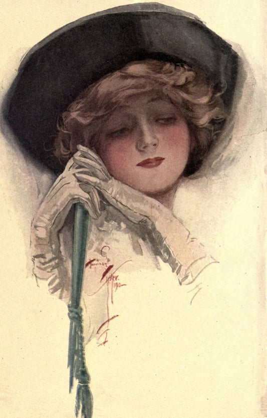 The Second Wife, c.1911 - Harrison Fisher - 1 image | Dimensions 1776 x 2780 pixels