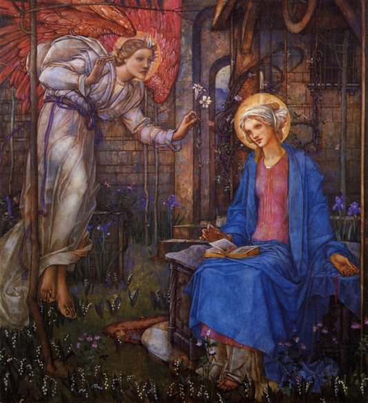 Reginald Frampton - The Annunciation | Dimensions 5450 x 5960 pixels