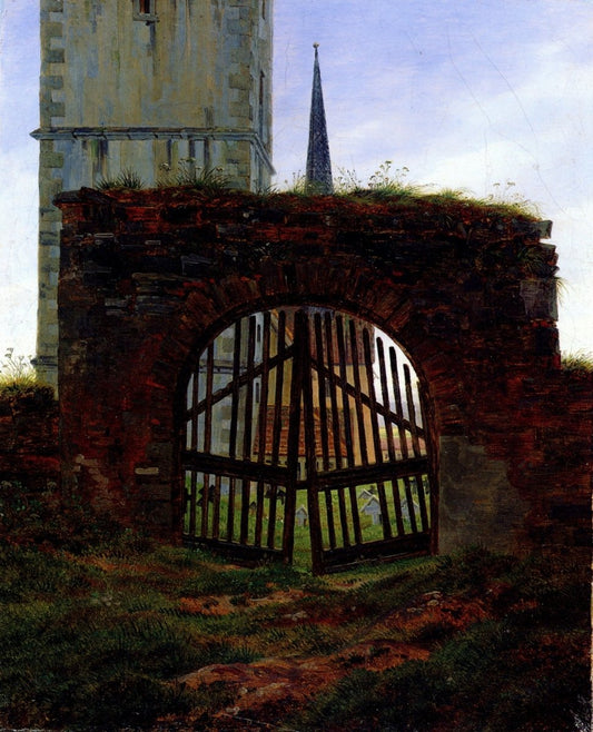 Caspar David Friedrich (1774-1840) - The Churchyard c1828 | Dimensions 4144 x 5117 pixels