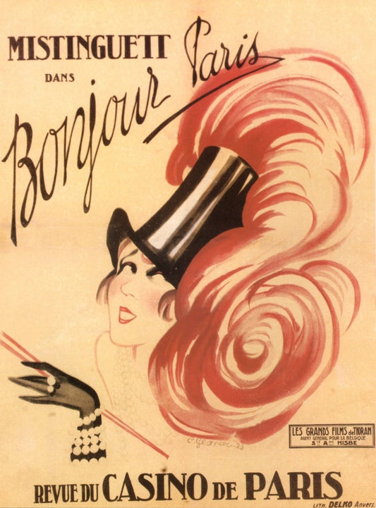 Charles Gesmar (1900-1928) - Bonjour Paris, Mistinguett 1924 | Dimensions 4584 x 6200 pixels