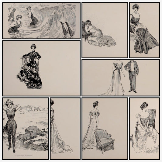 Social Ladder 1902 - Charles Dana Gibson - 28 images | A snapshot of some of the images