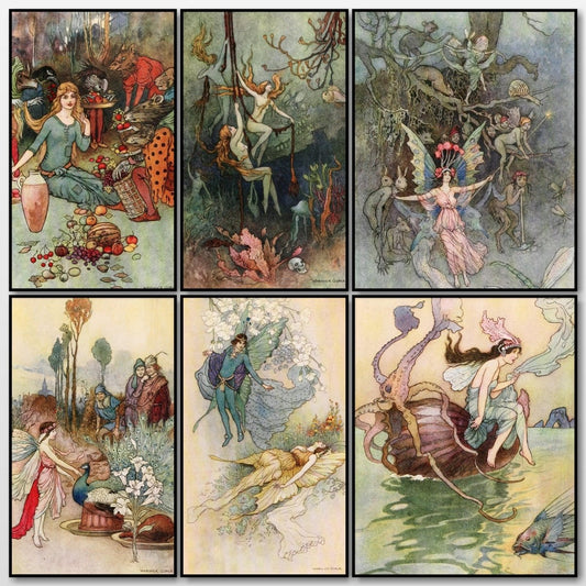 The Book of Fairy Poetry, 1920 - Warwick Goble - 16 images | A snapshot of some of the images