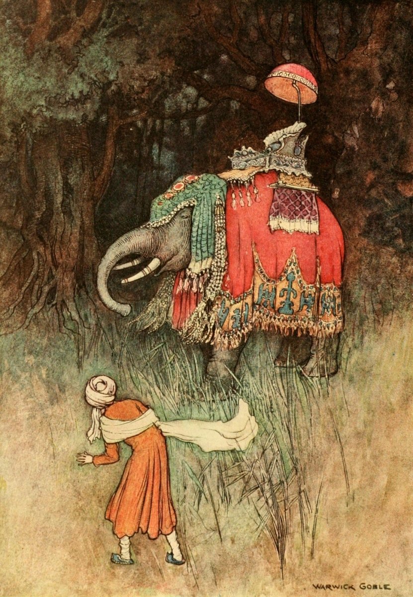 Folk Tales of Bengal 1912 - Warwick Goble - 32 images | Dimensions 1880 x 2715 pixels