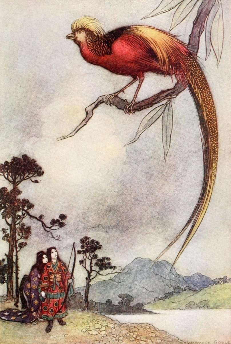 Green Willow & Japanese Fairy Tales 1910 - Warwick Goble | Dimensions 1362 x 2032 pixels