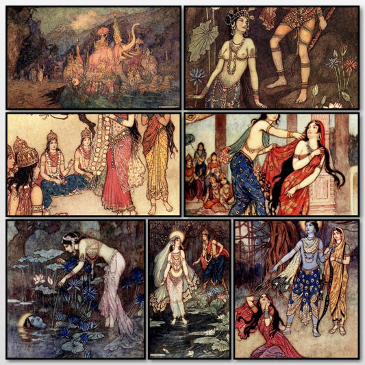 Indian Myth & Legend 1913 - Warwick Goble - 8 images | A snapshot of some of the images