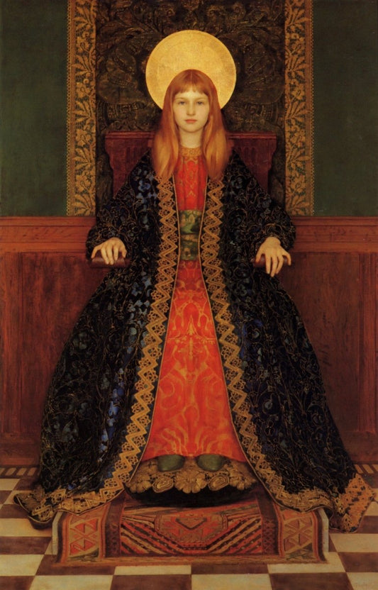 Thomas Cooper Gotch (1854-1931) - The Child Enthroned c.1894 | Dimensions 4190 x 6540 pixels