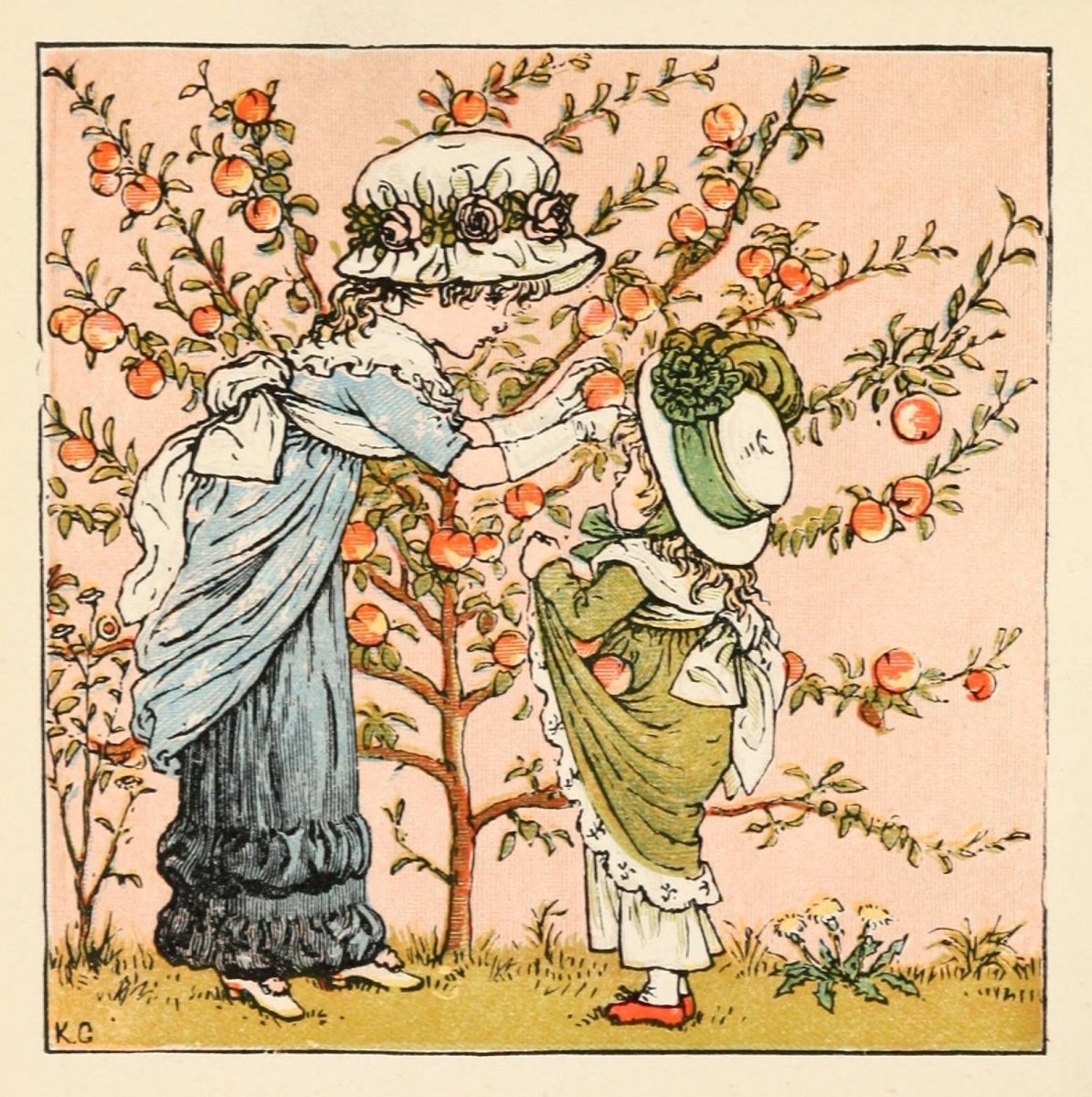 Kate Greenaway's Birthday Book c.1880 - 12 images | Dimensions 1578 x 1584 pixels