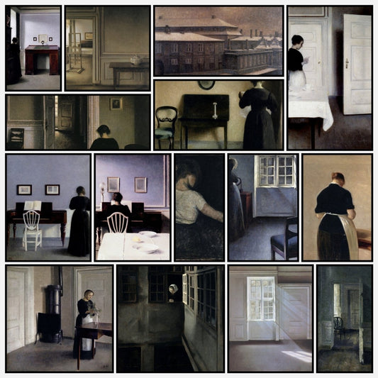 Vilhelm Hammershøi Public Domain Images to Download | A snapshot of the images