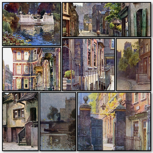 In London's By-ways 1925 - Ernest Haslehust - 12 images | A snapshot of some of the images