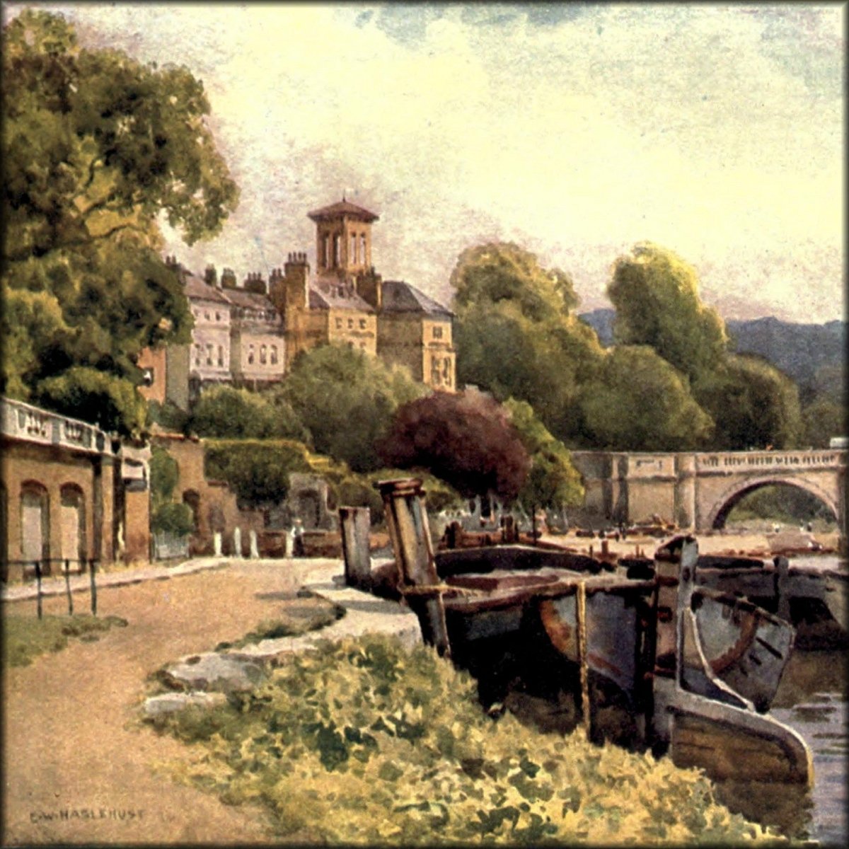 Ernest Haslehust Public Domain Images to Download | The Thames (1910) - 12 images