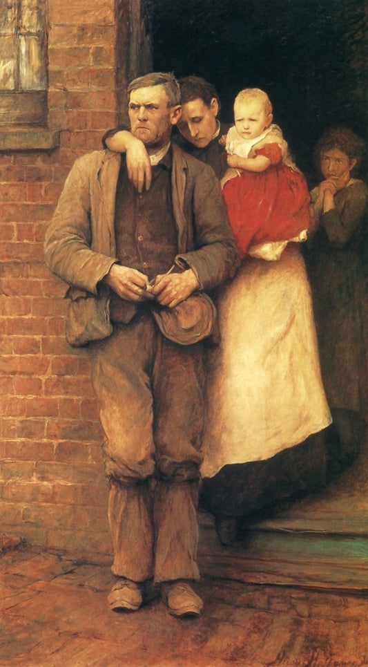 Hubert von Herkomer (1849-1914) - On Strike 1891 | Dimensions 3411 x 6174 pixels