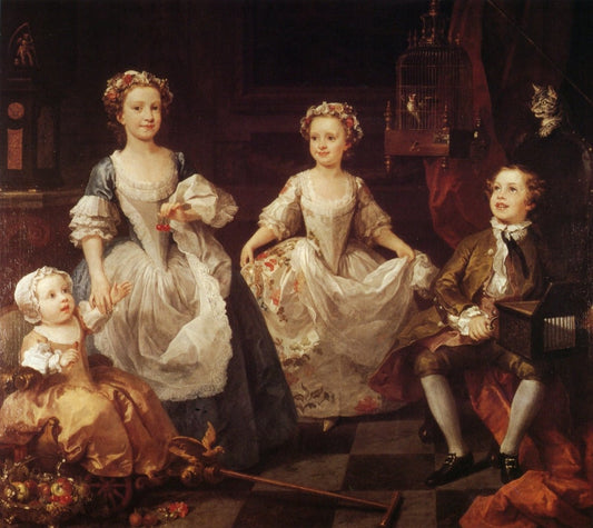William Hogarth (1697-1764) - The Graham Children 1742 | Dimensions 4830 x 4305 pixels