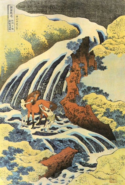 Katsushika Hokusai - The Waterfall of Yoshino c.1830 | Dimensions 4264 x 6309 pixels