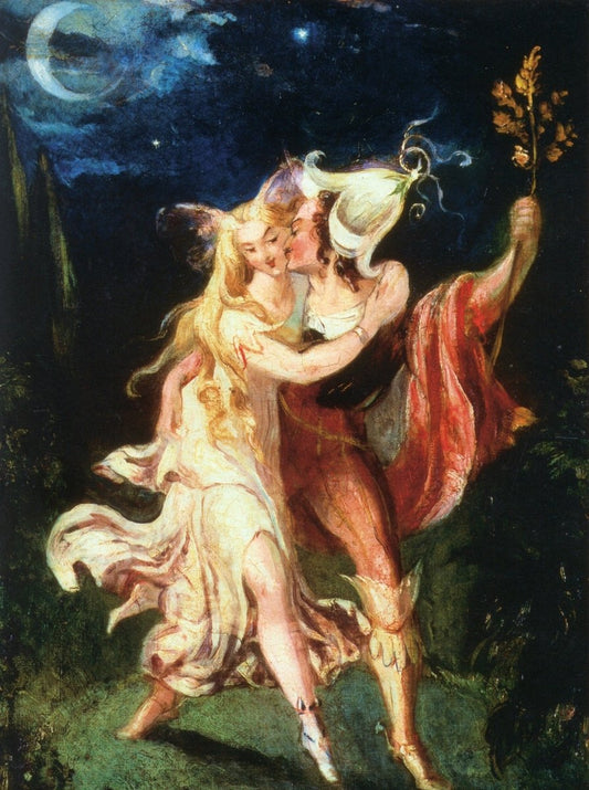 Theodor von Holst (1810-1844) - Fairy Lovers c1840 | Dimensions 4796 x 6435 pixels