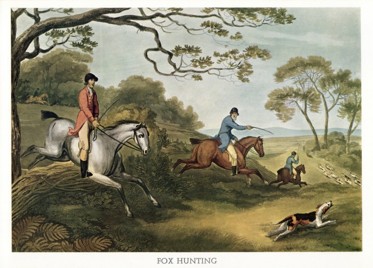 Samuel Howitt (1756-1822) - Fox Hunting | Dimensions 8613 x 6201 pixels