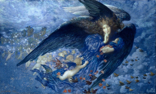 Edward Robert Hughes (1851-1914) - Night with her Train of Stars 1912 | Dimensions 5440 x 3280 pixels