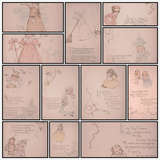 Favorite Rhymes from Mother Goose 1891 - Maud Humphrey | A snapshot of the images